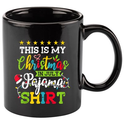 This Is My Christmas In July Pajama Hawaiian Summer Tank Top 11oz C Handle Ceramic Mug