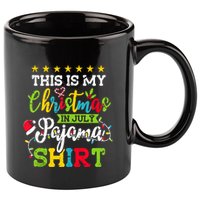 This Is My Christmas In July Pajama Hawaiian Summer Tank Top 11oz C Handle Ceramic Mug