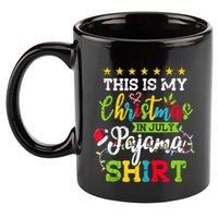 This Is My Christmas In July Pajama Hawaiian Summer Tank Top 11oz C Handle Ceramic Mug