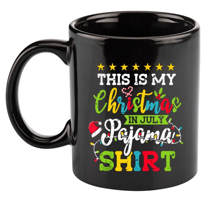 This Is My Christmas In July Pajama Hawaiian Summer Tank Top 11oz C Handle Ceramic Mug