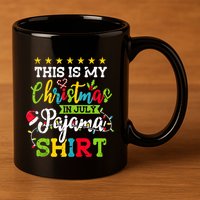 This Is My Christmas In July Pajama Hawaiian Summer Tank Top 11oz C Handle Ceramic Mug