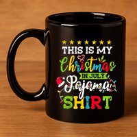 This Is My Christmas In July Pajama Hawaiian Summer Tank Top 11oz C Handle Ceramic Mug