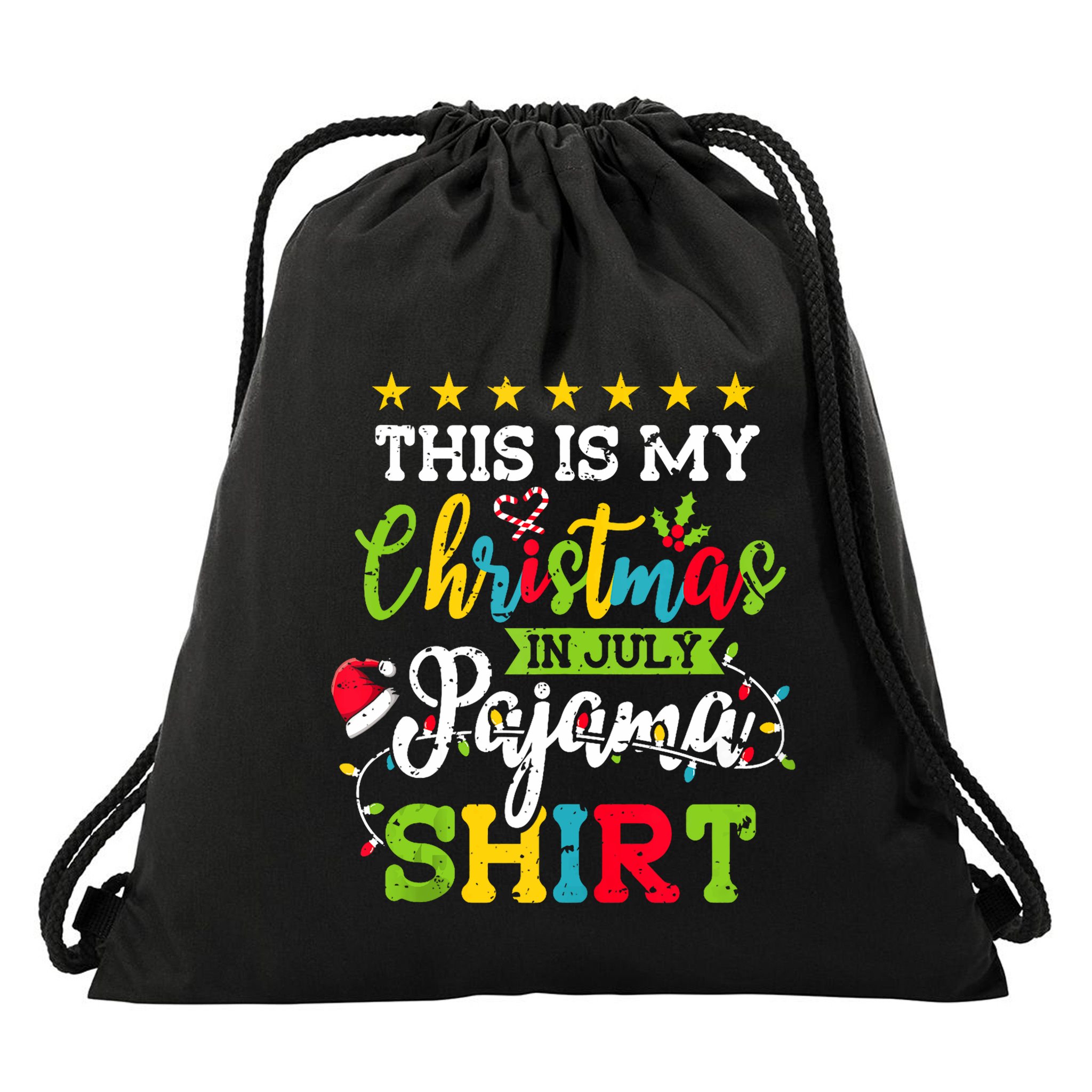 This Is My Christmas In July Pajama Hawaiian Summer Tank Top Drawstring Bag