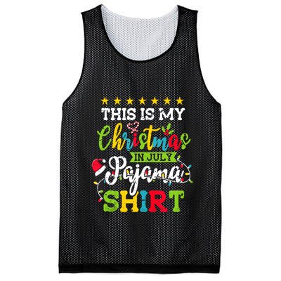 This Is My Christmas In July Pajama Hawaiian Summer Tank Top Mesh Reversible Basketball Jersey Tank
