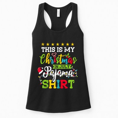 This Is My Christmas In July Pajama Hawaiian Summer Tank Top Womens Tank Top