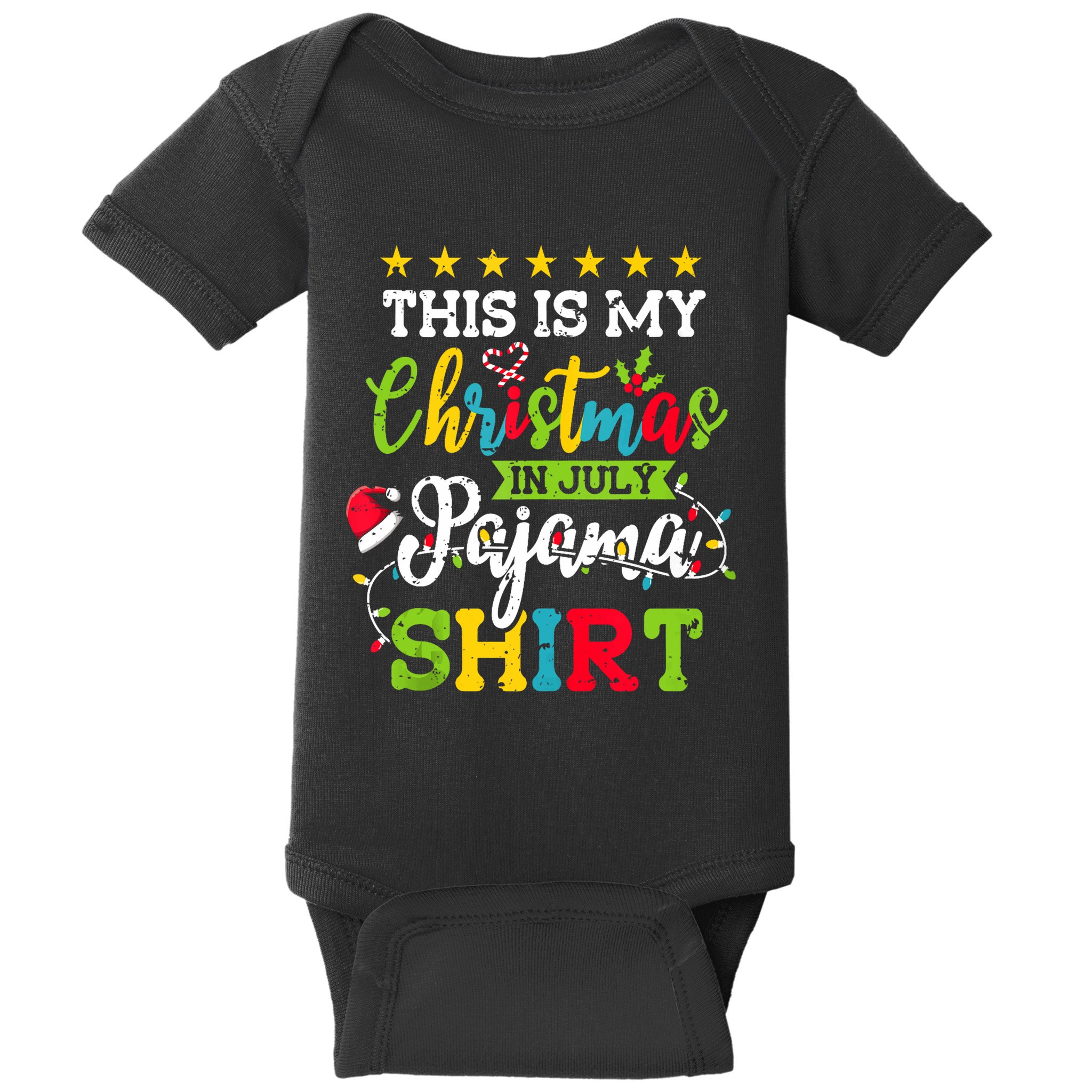 This Is My Christmas In July Pajama Hawaiian Summer Tank Top Baby Bodysuit