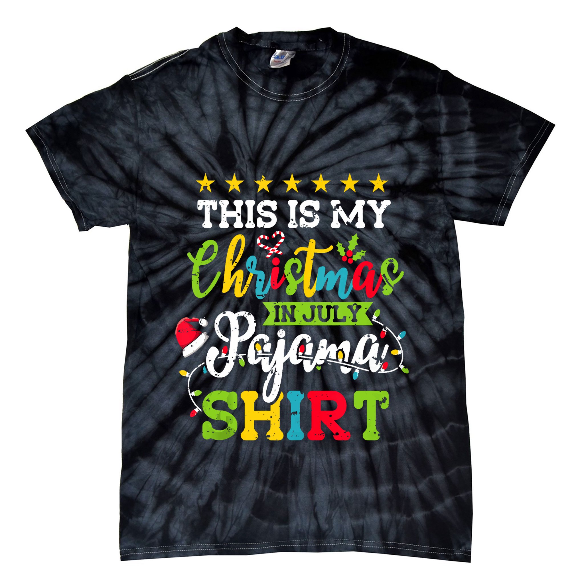 This Is My Christmas In July Pajama Hawaiian Summer Tank Top Tie-Dye T-Shirt