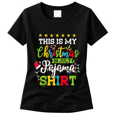 This Is My Christmas In July Pajama Hawaiian Summer Tank Top Womens T-Shirt
