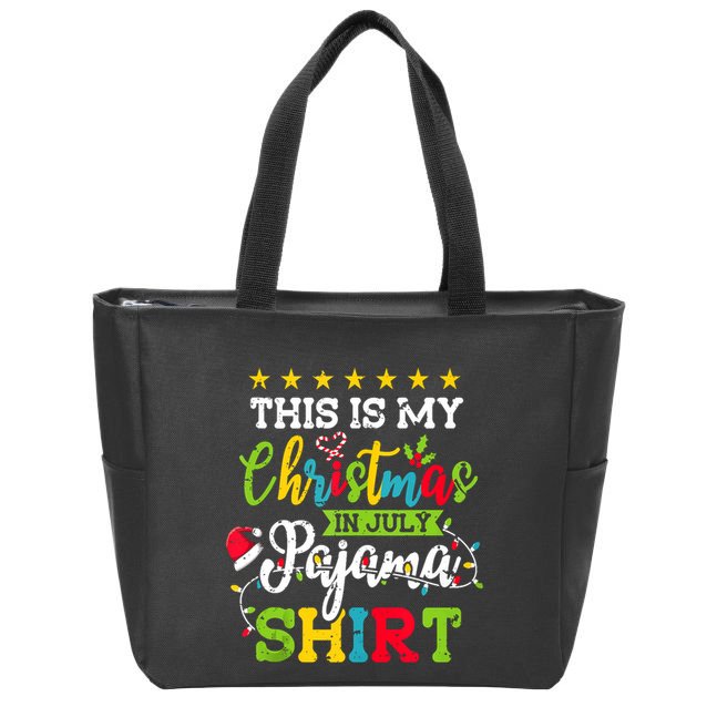 This Is My Christmas In July Pajama Hawaiian Summer Tank Top Zip Tote Bag