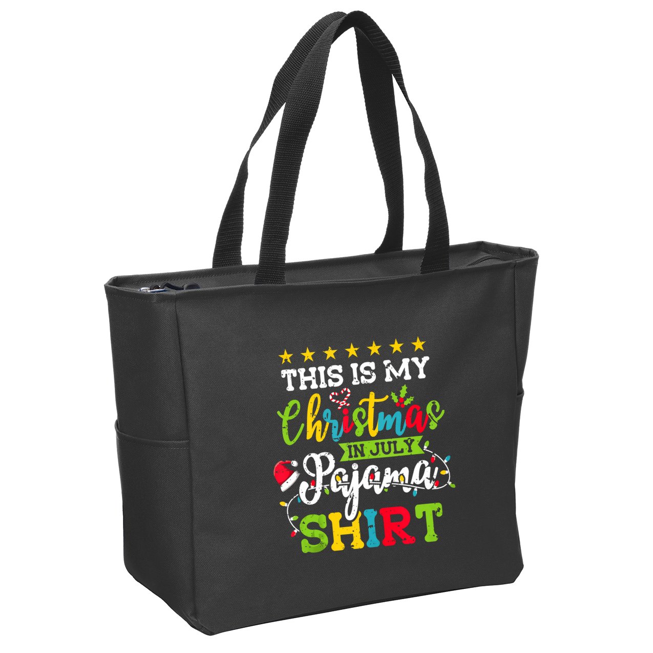 This Is My Christmas In July Pajama Hawaiian Summer Tank Top Zip Tote Bag