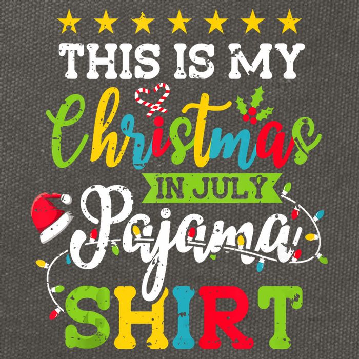 This Is My Christmas In July Pajama Hawaiian Summer Tank Top Cotton Canvas Backpack