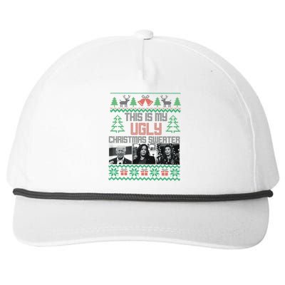 This Is My Ugly Christmas Sweater Funny Anti Biden FJB Snapback Five-Panel Rope Hat