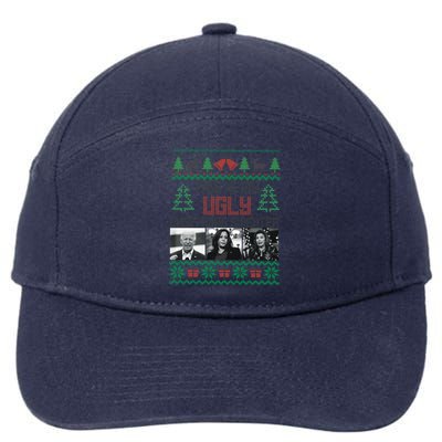 This Is My Ugly Christmas Sweater Funny Anti Biden FJB 7-Panel Snapback Hat