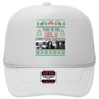 This Is My Ugly Christmas Sweater Funny Anti Biden FJB High Crown Mesh Back Trucker Hat