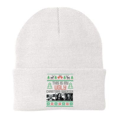 This Is My Ugly Christmas Sweater Funny Anti Biden FJB Knit Cap Winter Beanie