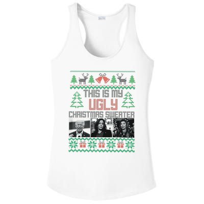 This Is My Ugly Christmas Sweater Funny Anti Biden FJB Ladies PosiCharge Competitor Racerback Tank