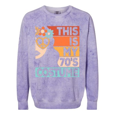 This Is My 70s Costume 70s Disco 1970s 70s Outfit Colorblast Crewneck Sweatshirt