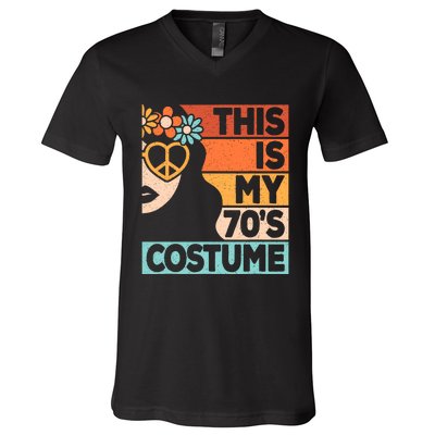 This Is My 70s Costume 70s Disco 1970s 70s Outfit V-Neck T-Shirt