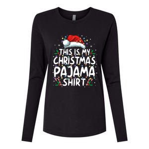 This Is My Christmas Pajama Funny Xmas Pjs Womens Cotton Relaxed Long Sleeve T-Shirt