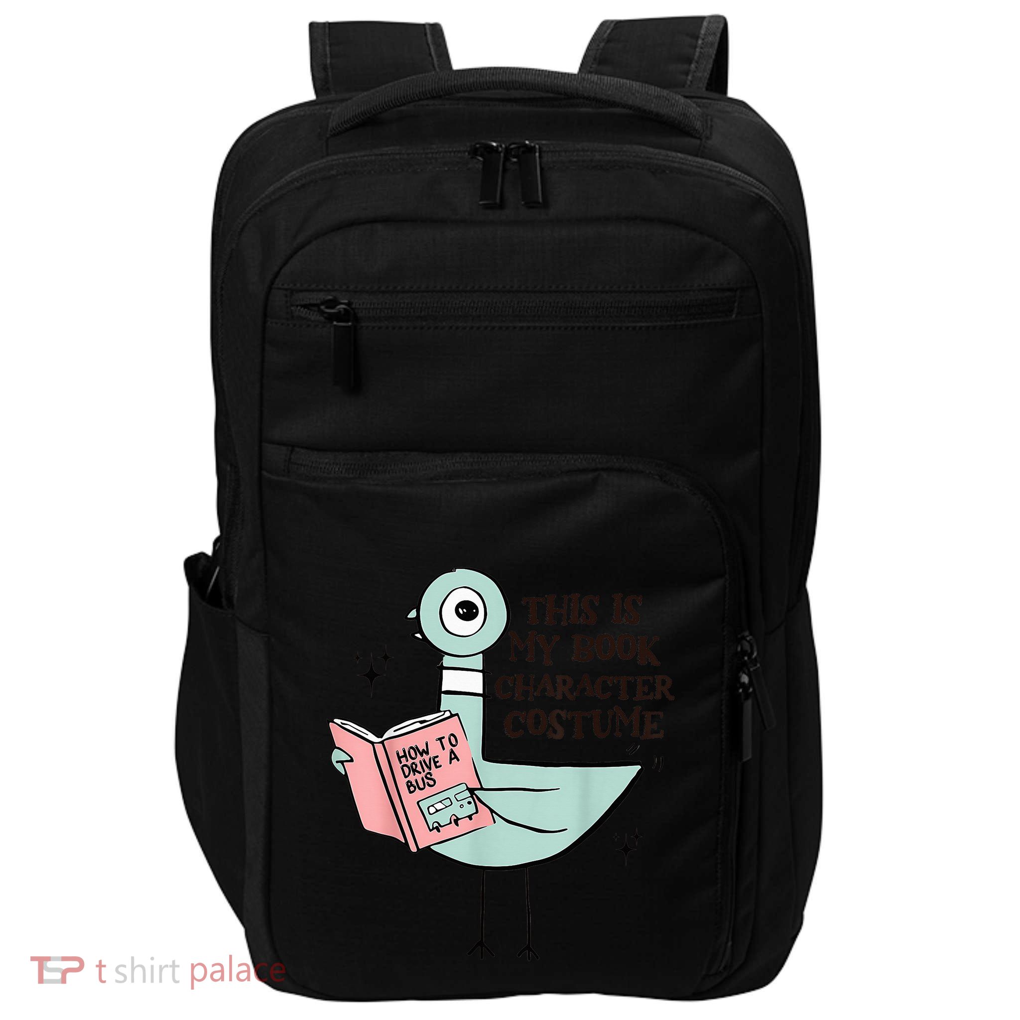 This Is My Book Character Costume Pigeon Reading Impact Tech Backpack