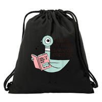 This Is My Book Character Costume Pigeon Reading Drawstring Bag