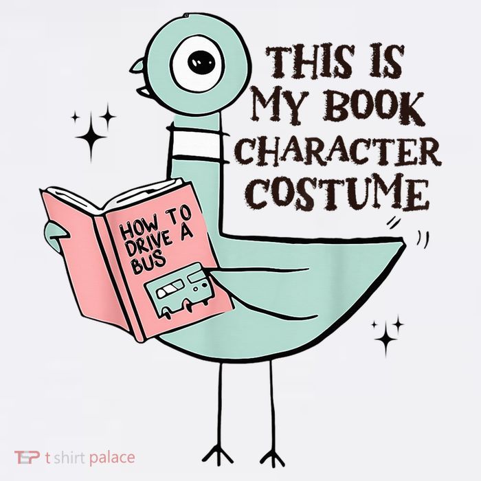 This Is My Book Character Costume Pigeon Reading Sustainable Bucket Hat