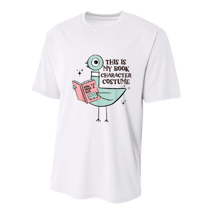 This Is My Book Character Costume Pigeon Reading Youth Performance Sprint T-Shirt