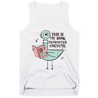 This Is My Book Character Costume Pigeon Reading Tank Top