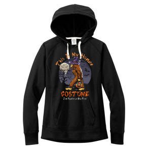 This Is My Human Costume Im Actually Bigfoot Halloween Gift Women's Fleece Hoodie