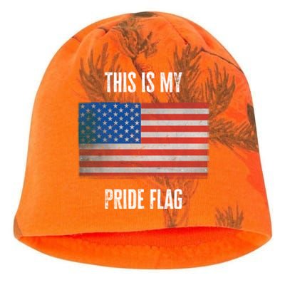 This Is My Pride American Flag Usa 4th July Day Independence Gift Kati - Camo Knit Beanie