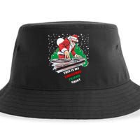 This Is My Christmas Pajama Dj Funny Merry Xmas Tees Sustainable Bucket Hat