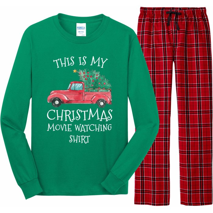 This Is My Christmas Movie Watching With Vintage Truck Long Sleeve Pajama Set