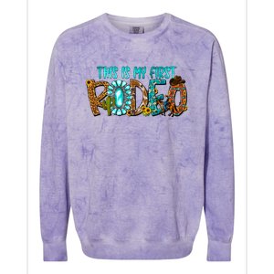 This Is My First Rodeo Country Life Howdy Colorblast Crewneck Sweatshirt