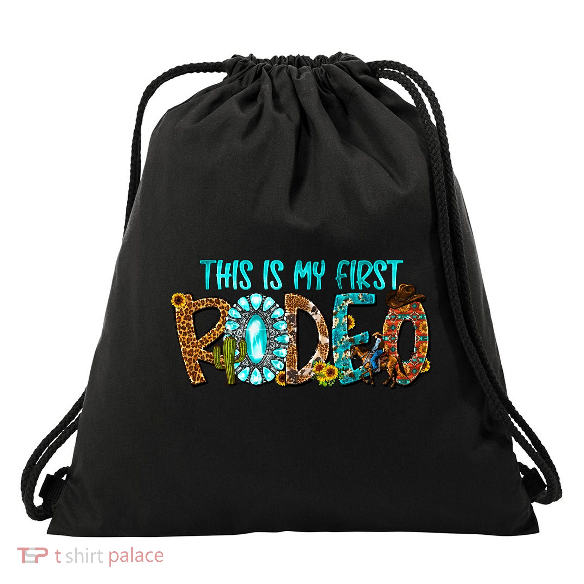 This Is My First Rodeo Country Life Howdy Drawstring Bag