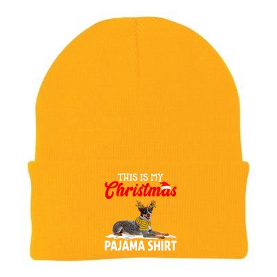 This Is My Christmas Pajama Australian Cattle Dog Knit Cap Winter Beanie