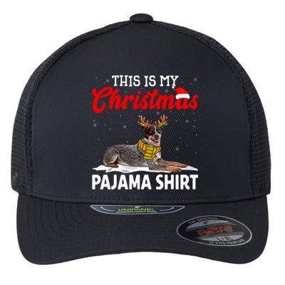 This Is My Christmas Pajama Australian Cattle Dog Flexfit Unipanel Trucker Cap