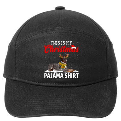 This Is My Christmas Pajama Australian Cattle Dog 7-Panel Snapback Hat