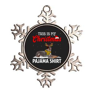 This Is My Christmas Pajama Australian Cattle Dog Metallic Star Ornament