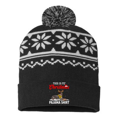 This Is My Christmas Pajama Australian Cattle Dog USA-Made Snowflake Beanie