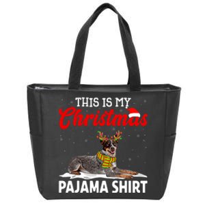 This Is My Christmas Pajama Australian Cattle Dog Zip Tote Bag