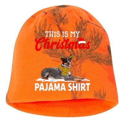 This Is My Christmas Pajama Australian Cattle Dog Kati - Camo Knit Beanie