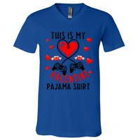 This Is My Valentine Pajama Gift Video Game Lover Valentine Gift V-Neck T-Shirt