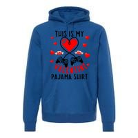 This Is My Valentine Pajama Gift Video Game Lover Valentine Gift Premium Hoodie