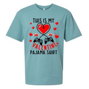 This Is My Valentine Pajama Gift Video Game Lover Valentine Gift Sueded Cloud Jersey T-Shirt