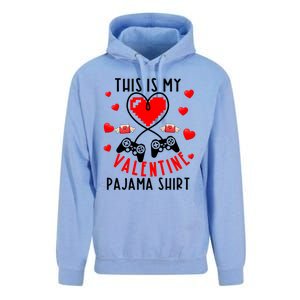 This Is My Valentine Pajama Gift Video Game Lover Valentine Gift Unisex Surf Hoodie