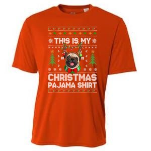 This Is My Christmas Pajama Gift Dog Lover Pug Christmas Gift Cooling Performance Crew T-Shirt