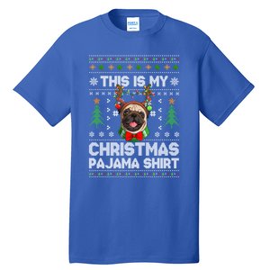 This Is My Christmas Pajama Gift Dog Lover Pug Christmas Gift Tall T-Shirt