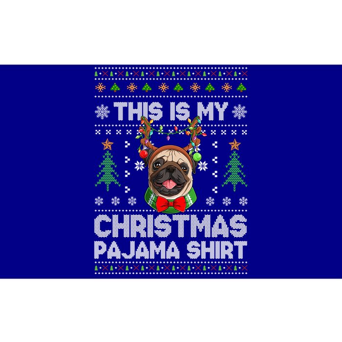 This Is My Christmas Pajama Gift Dog Lover Pug Christmas Gift Bumper Sticker