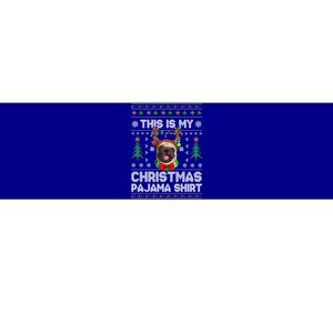 This Is My Christmas Pajama Gift Dog Lover Pug Christmas Gift Bumper Sticker