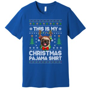 This Is My Christmas Pajama Gift Dog Lover Pug Christmas Gift Premium T-Shirt